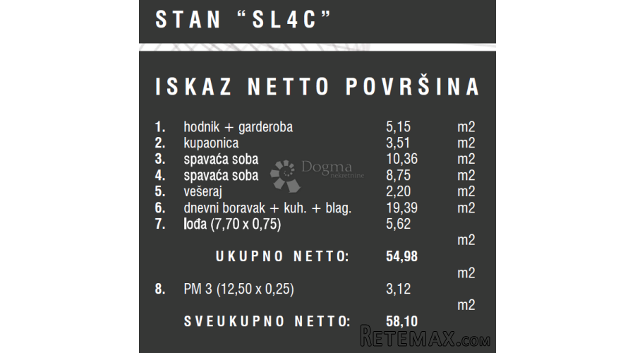 Novogradnja Štinjan - dvosoban stan - 2. kat - 3