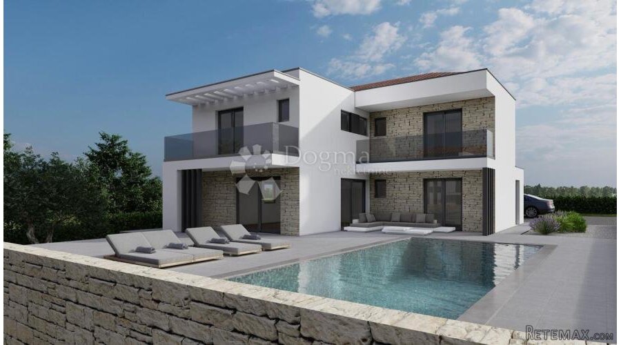 Villa s bazenom u unutrašnjosti Istre