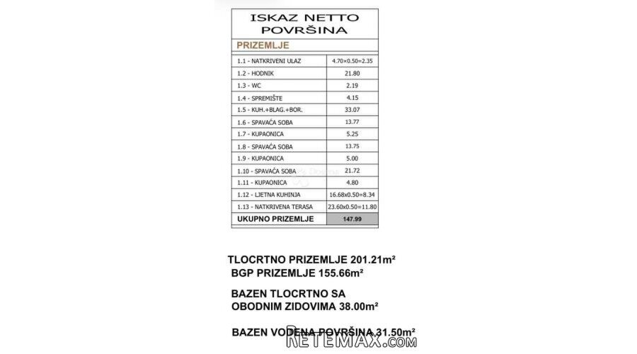 PRIZEMNICA S BAZENOM, 3SS+DB, OAZA MIRA - 3