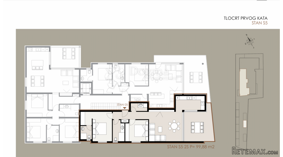 Privlaka -Mletak / 2S+DB / 99,88m2 - 2