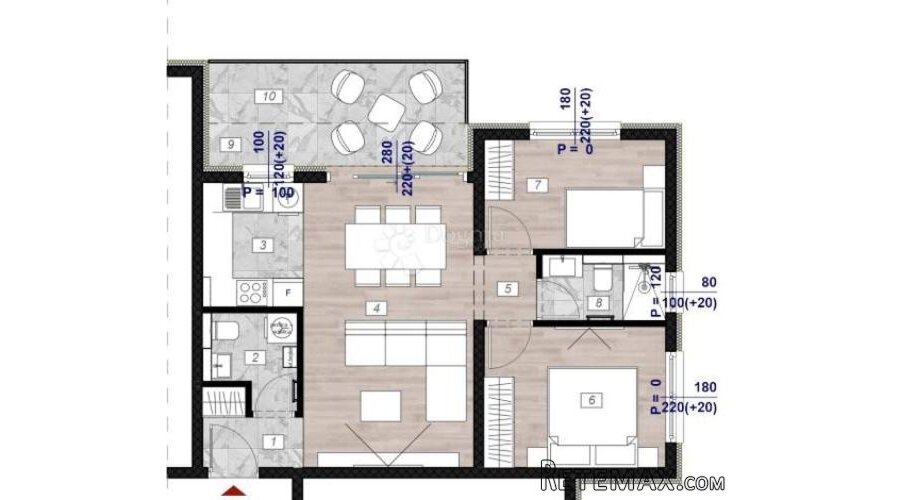 TROSOBAN STAN U NOVOGRADNJI- 61,73 m² - 2