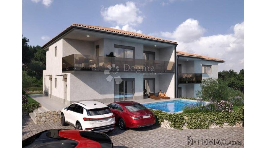Apartman u Vrbniku s pogledom na more - 3