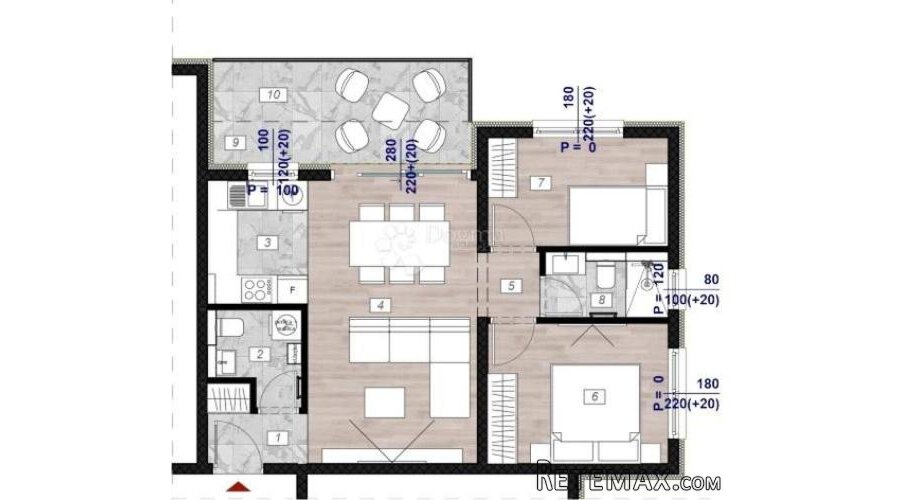 TROSOBAN STAN U NOVOGRADNJI- 61,73 m² - 3