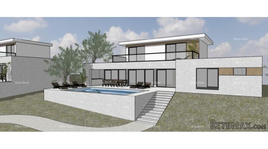 Motovun – okolica, građevinsko zemljište s projektom i doz.. - 2