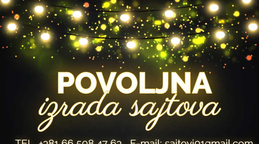 Izrada sajta cena 100€