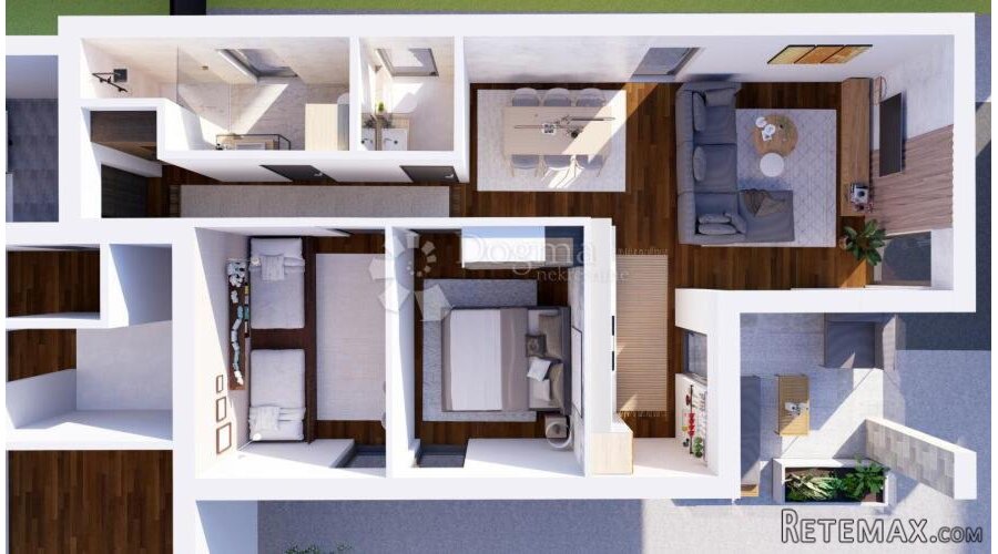 PETRČANE - S1 PPRIZEMLJE S BAZENOM I VRTOM OD 140m2 - 3