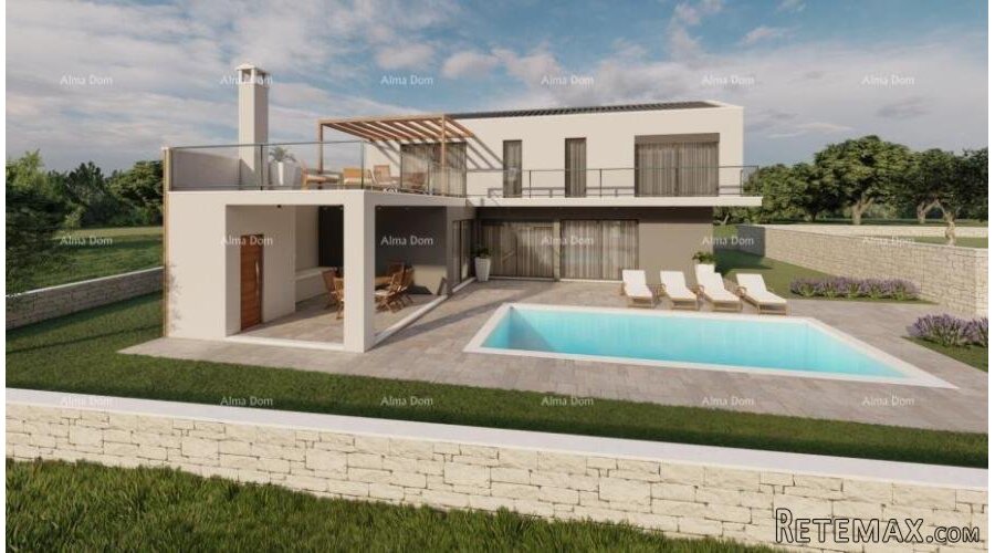 Građevinsko zemljište s projektom vile s bazenom, Rebići - 5