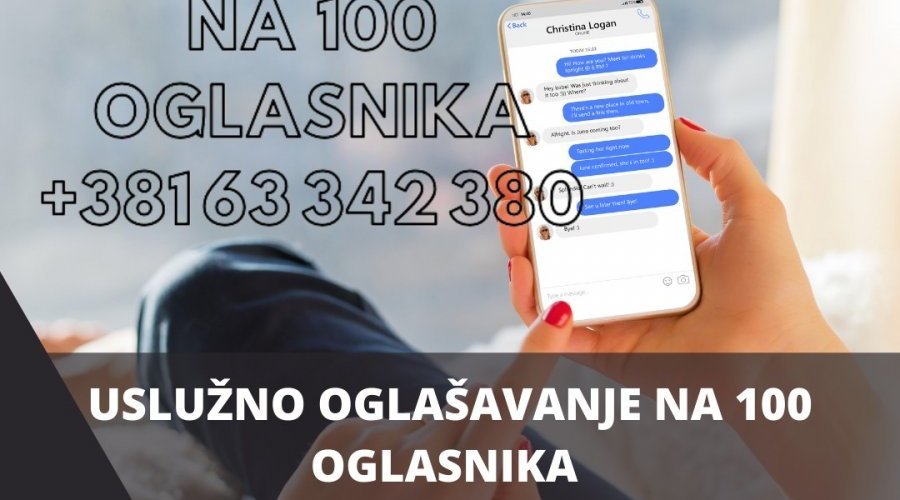 Uslužno internet oglasavanje na 50-100 oglasnika
