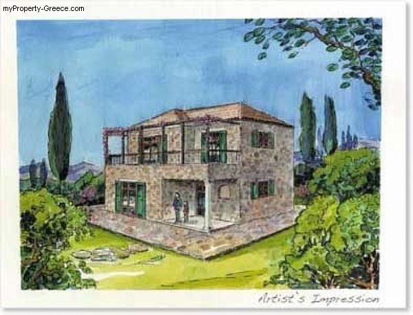 Part constructed stone villa in Keri..