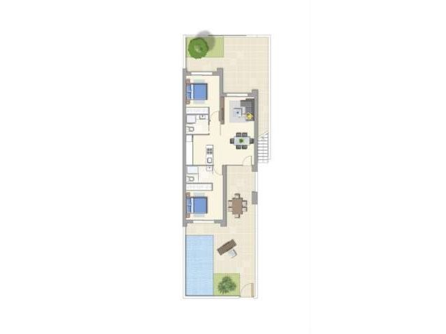 New modern 2 beds, 2 bath top floor.. - 2