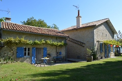 Pretty stone property with pool close..