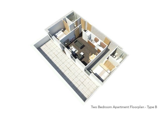 Two Bedroom Apartment, Taray Towers - 2