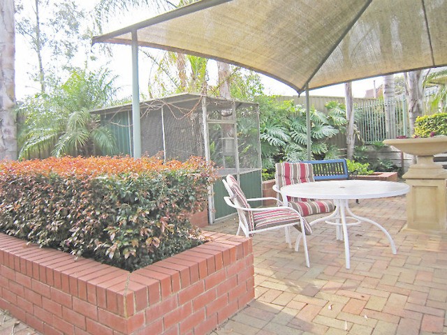 Courtyard garden views from bay window!..
