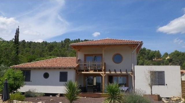 Unique Swiss Designed Wooden Villa Bize..