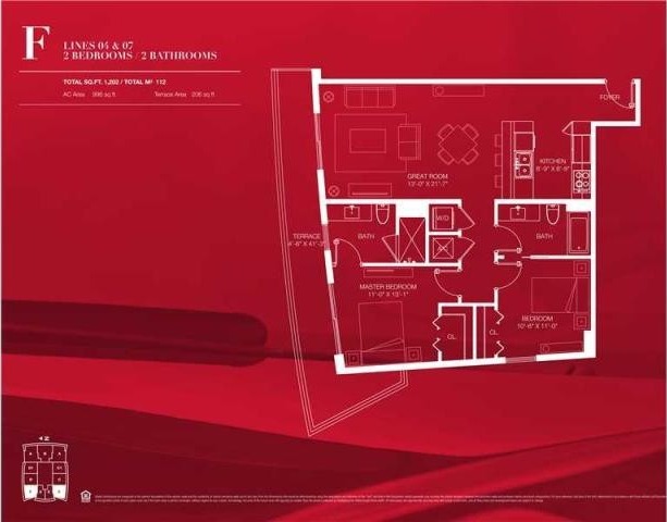 2 bedroom Flat For Sale: 1100 S MIAMI.. - 2