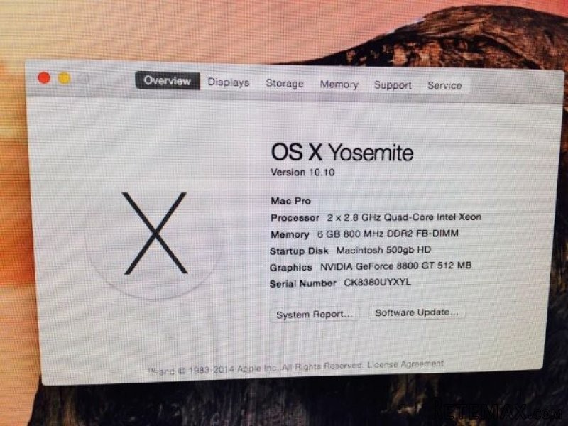 Apple MAC PRO + Apple 20" Display - 6GB - 2