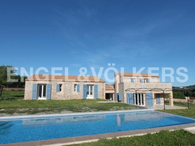 Natural stone country house with sea..