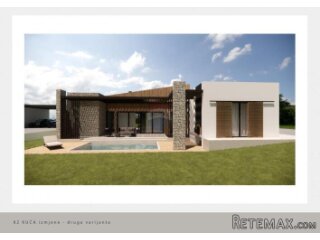 Vižinada okolica, građevinsko zemljište 735 m2 s projektom