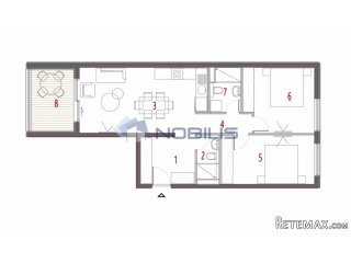 TOP PONUDA! Split, Trogir, Seget, dvosoban stan, 75.21m2..