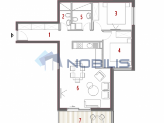 TOP PONUDA! Split, Trogir, Seget, dvosoban stan, 75.23m2..
