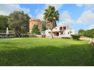 House with antique tower and pool five..