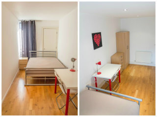 Single with double bed near Canary..