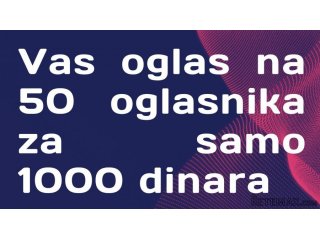 Usluzno postavljanje oglasa na 50 oglasnika