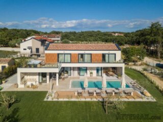 Poreč okolica, luksuzna vila s bazenom i pogledom na more