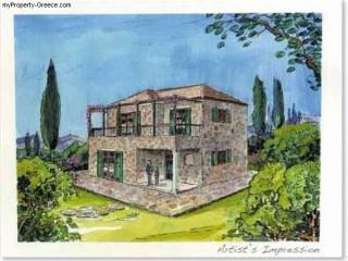 Part constructed stone villa in Keri..