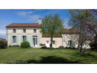 Restored stone house overlooking the..