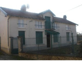 Large farmhouse with orchard and large..