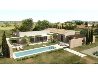 New built country house with modern..