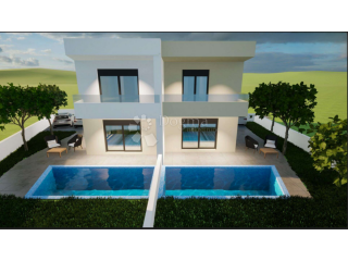 VODICE, moderna dvojna kuća u novogradnji, S1
