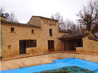 Stone House With Swimming Pool Set On..