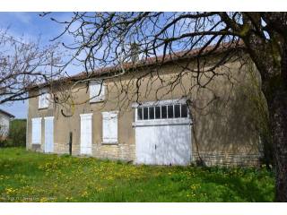 Old House With Attached Barn And Garden..