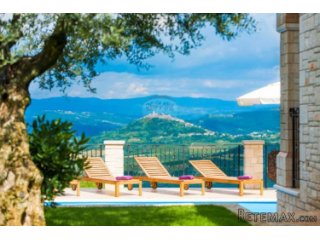 SREDIŠNJA ISTRA, KAMENA VILLA S ZADIVLJUJUĆIM PANORAMSKIM...