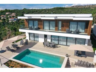 OTOK PAG, luksuzna vila s bazenom i pogledom na more, 100 m..
