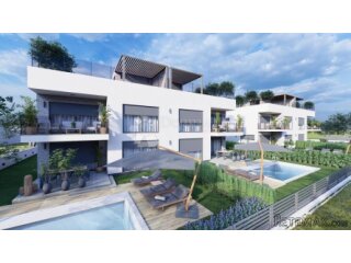 Srima, Vodice - moderan duplex sa bazenom i krovnom terasom