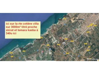 Maison sur terrain 3000m2sur la cote..