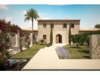 Country house under construction with..