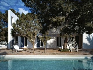Ibiza, Cala Vadella, villa s bazenom, pogled na Sredozemno..