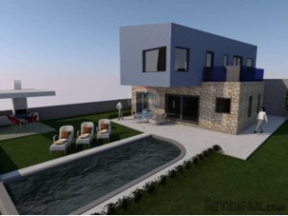 Istra, Višnjan, okolica građevinsko zemljište sa projektom