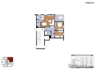 stan Sesvete novogradnja 76 m2, 3-sobni 2.-gi kat