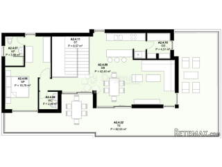 A2.4 – KAŠTEL NOVI; NOVOGRADNJA, DVOETAŽNI PENTHOUSE, 3S, KR
