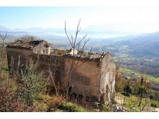 Stunning stone ruin in a panoramic..