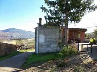 Detached property with 2 outbuildings..