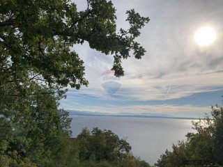 Veprinac,građevinsko zemljište s otvorenim pogledom na Kvarn