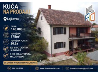 Useljiva kuća u mirnom kraju Lajkovca 