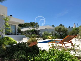 Modern villa with Mediterranean garden..