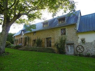 French Country House, Stream and Pond